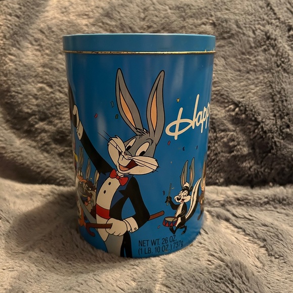Vintage 1989 Brach's Happy Birthday Bugs Bunny Tin 50th Anniversary Advertising - Picture 1 of 7